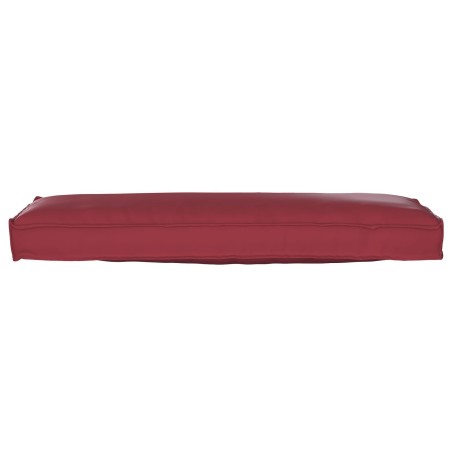 Coussin de palette pour banc rouge vin 120x40x8 cm en tissu Oxford 