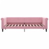 Lit de jour avec matelas rose 80x200 cm velours 