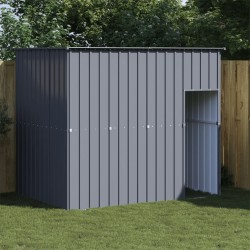 Niche pour chien avec toit anthracite acier galvanisé 