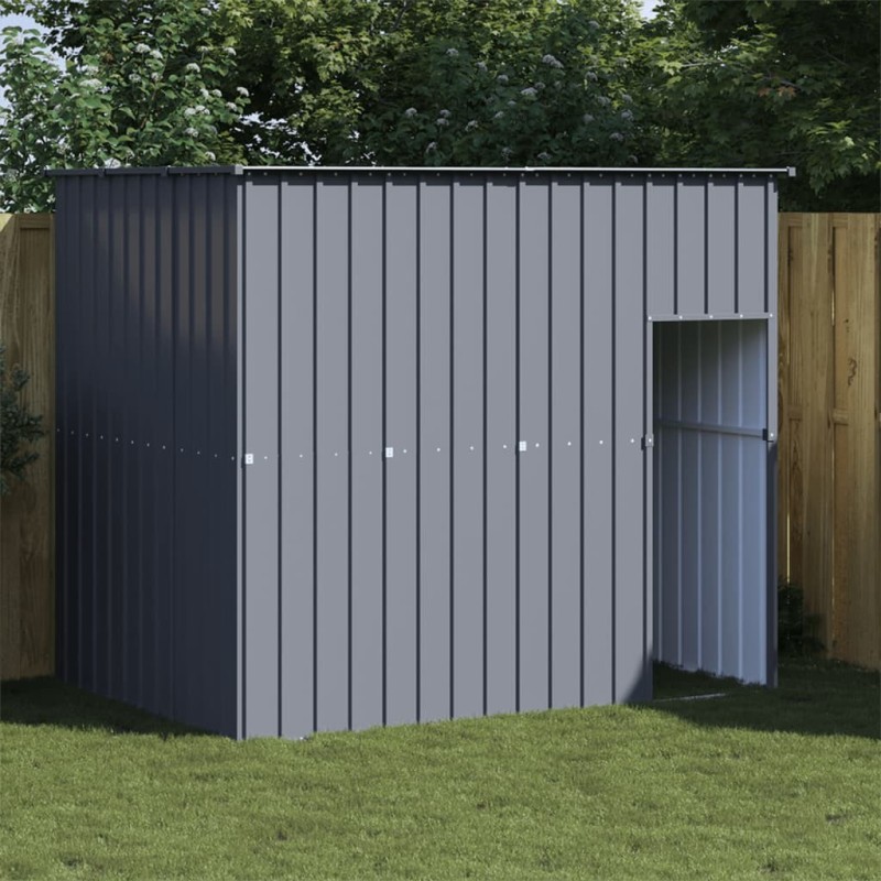 Niche pour chien avec toit anthracite acier galvanisé Niche pour chien avec toit anthracite acier galvanisé