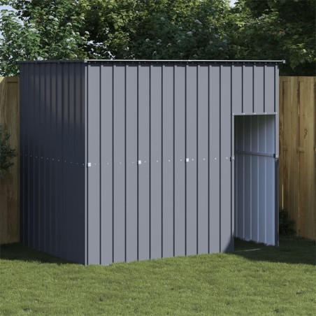 Niche pour chien avec toit anthracite acier galvanisé 