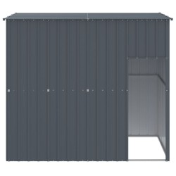 Niche pour chien avec toit anthracite acier galvanisé 