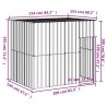 Niche pour chien avec toit anthracite acier galvanisé 