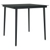 Ensemble à manger jardin 5pcs marron poly rotin verre 