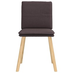 Chaises à manger lot de 6 marron foncé tissu 