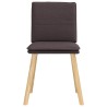 Chaises à manger lot de 6 marron foncé tissu 