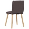Chaises à manger lot de 6 marron foncé tissu 