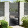 Portail de jardin verrouillable noir 100x200 cm aluminium 