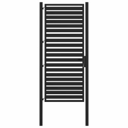 Portail de jardin verrouillable noir 100x200 cm aluminium 