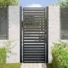 Portail de jardin verrouillable noir 100x200 cm aluminium 