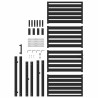 Portail de jardin verrouillable noir 100x200 cm aluminium 
