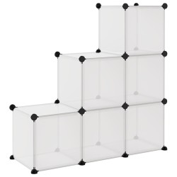 Cubes de rangement 6 pcs Transparent PP 