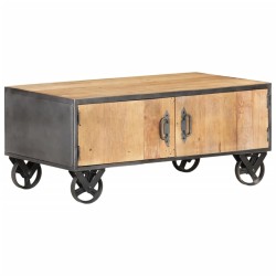 Table basse 90x50x39 cm Bois de récupération massif 
