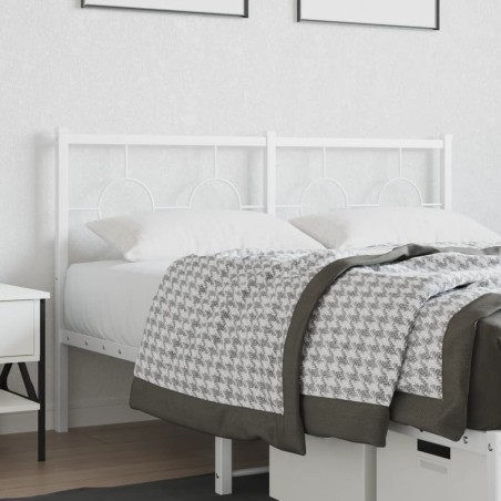 Tête de lit métal blanc 140 cm 