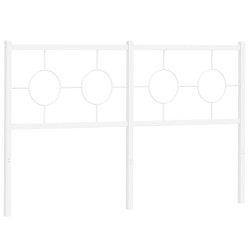 Tête de lit métal blanc 140 cm 