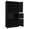 Armoire de bureau Noir 90x40x180 cm Acier 