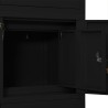 Armoire de bureau Noir 90x40x180 cm Acier 