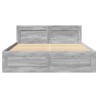 Cadre de lit et tête de lit sans matelas sonoma gris 140x200 cm 