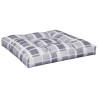 Coussins de palette lot de 2 motif à carreaux gris tissu 