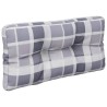 Coussins de palette lot de 2 motif à carreaux gris tissu 