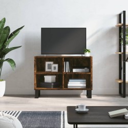 Meuble TV chêne fumé 69,5x30x50 cm bois d'ingénierie 