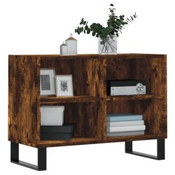 Meuble TV chêne fumé 69,5x30x50 cm bois d'ingénierie 