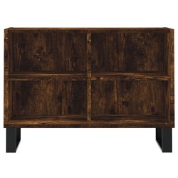 Meuble TV chêne fumé 69,5x30x50 cm bois d'ingénierie 