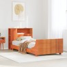 Cadre de lit sans matelas cire marron 90x200 cm bois pin massif 