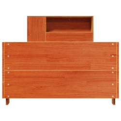 Cadre de lit sans matelas cire marron 90x200 cm bois pin massif 