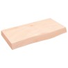 Comptoir de salle de bain 60x30x(2-6) cm bois massif non traité 