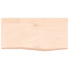 Comptoir de salle de bain 60x30x(2-6) cm bois massif non traité 