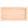 Comptoir de salle de bain 60x30x(2-6) cm bois massif non traité 