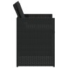 Ensemble à manger de jardin coussins 5pcs Noir Résine tressée 