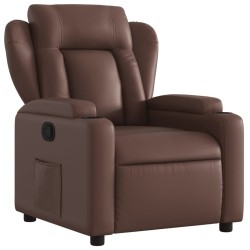 Fauteuil inclinable Marron Similicuir 