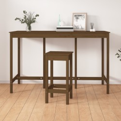 Table de bar Marron miel 180x80x110 cm Bois massif de pin 