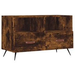 Meuble TV Chêne fumé 80x36x50 cm Bois d'ingénierie 
