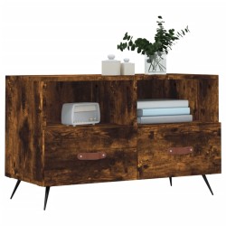 Meuble TV Chêne fumé 80x36x50 cm Bois d'ingénierie 
