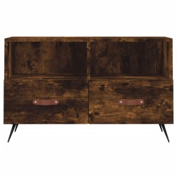 Meuble TV Chêne fumé 80x36x50 cm Bois d'ingénierie 