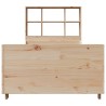 Lit bibliothèque sans matelas 90x190 cm bois massif 