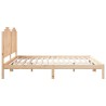 Cadre de lit extra long sans matelas 200x210 cm bois massif 