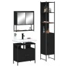 Ensemble de meubles salle de bain 3 pcs noir bois d'ingénierie 