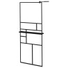 Paroi de douche avec étagère Noir 80x195 cm Verre ESG&Aluminium 