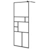 Paroi de douche avec étagère Noir 80x195 cm Verre ESG&Aluminium 