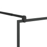 Paroi de douche avec étagère Noir 80x195 cm Verre ESG&Aluminium 
