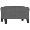 Fauteuil avec repose-pied Gris foncé 60 cm Tissu 