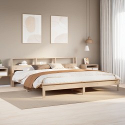 Cadre de lit sans matelas 200x200 cm bois massif de pin 