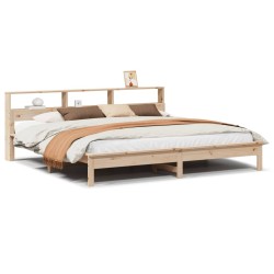 Cadre de lit sans matelas 200x200 cm bois massif de pin 