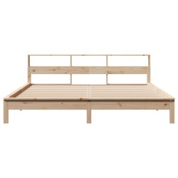 Cadre de lit sans matelas 200x200 cm bois massif de pin 
