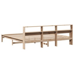 Cadre de lit sans matelas 200x200 cm bois massif de pin 