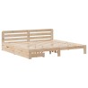 Cadre de lit sans matelas 200x200 cm bois massif de pin 